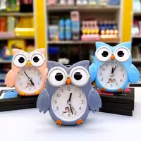 ساعت رومیزی فلزی طرح جغد کدLR04