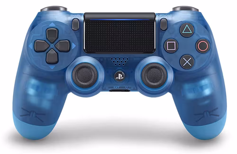 دسته بازی پلی استیشن 4 Translucent V2 Blue High Copy