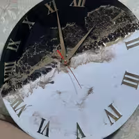 ساعت رزینی مشکی و سفید 45سانتی