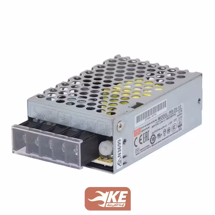 منبع تغذیه کف خواب 12 ولت 2.1 آمپر MeanWell مدل RS-25-12