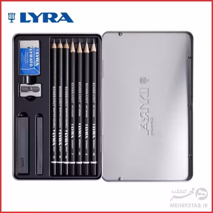 ست طراحی سیاه قلم 12  تکه رامبراند لیرا LYRA REMBRANDT Graphite set of 12