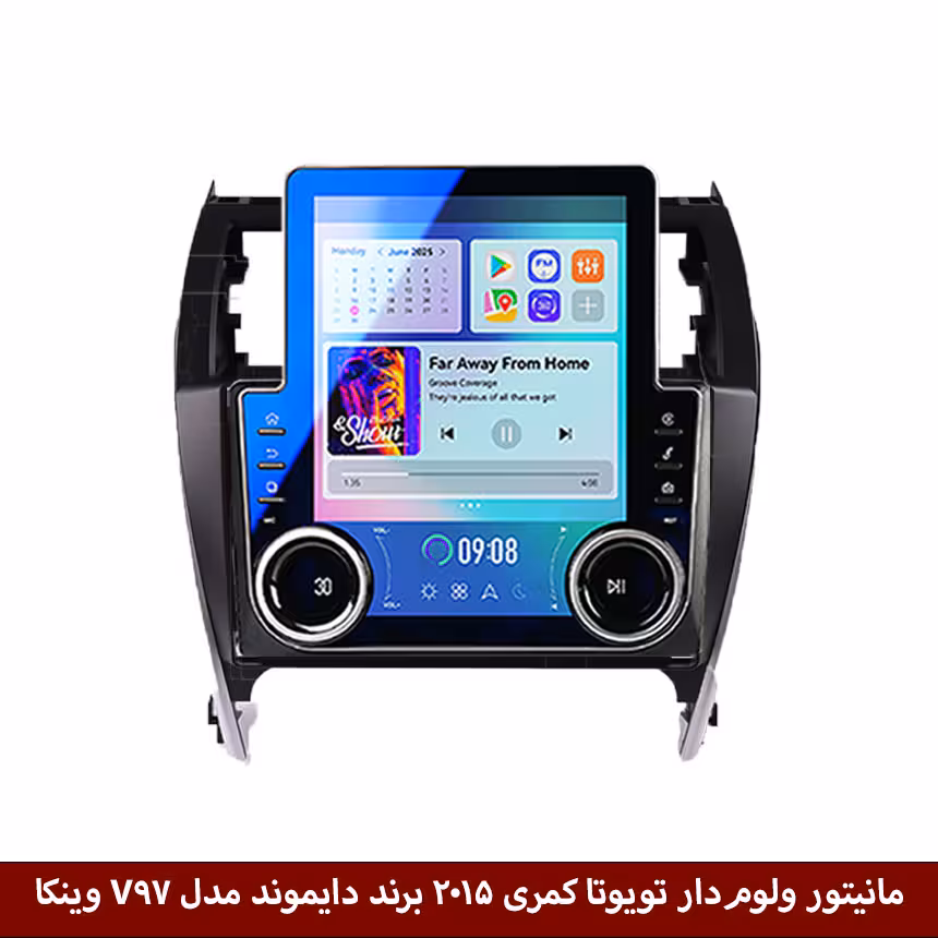 مانیتور ولومدار کمری 2015 برند دایموند مدل V97 تسلایی وینکا - 9.7 اینچ