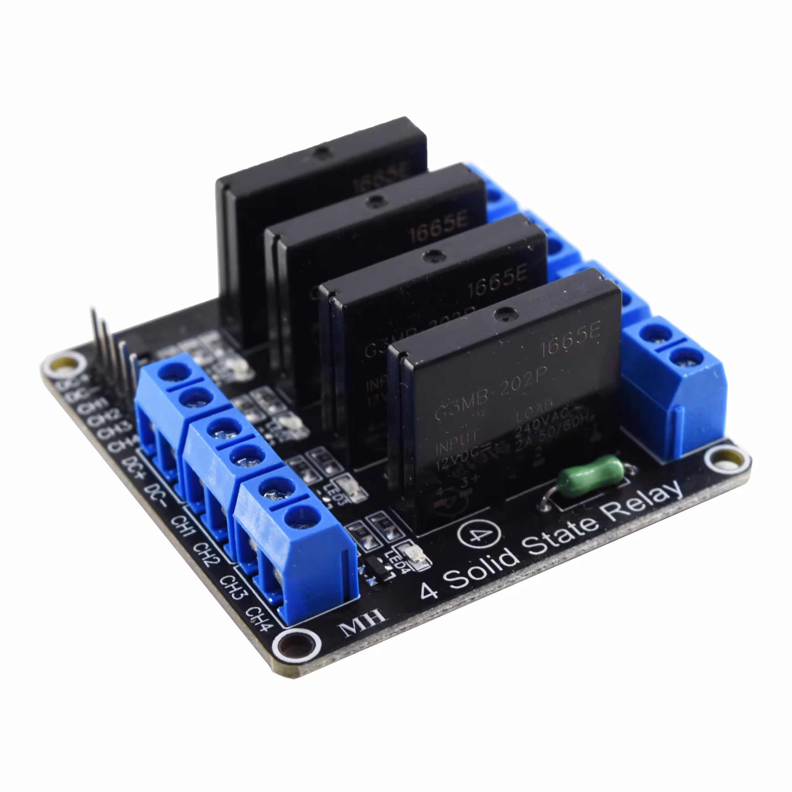 ماژول رله 12 ولت 4 کانال SSR حالت جامد