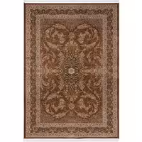 فرش 1500 شانه طرح دستباف 2001118 قهوه ای