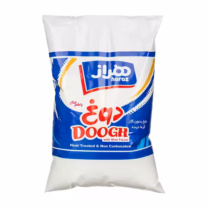 دوغ بدون گاز گرمادیده با طعم نعنا هراز 900 گرمی