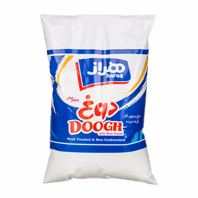 دوغ بدون گاز گرمادیده با طعم نعنا هراز 900 گرمی