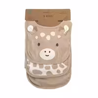 پیش بند حوله ای 3بیبس 3Bibs  طرح گاو قهوه ای