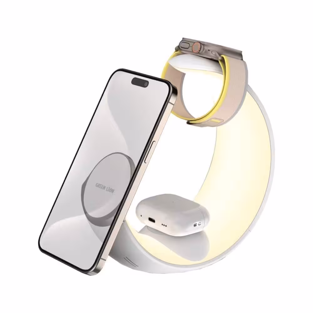 شارژر وایرلس 4 در 1 گرین لاین مدل Moon