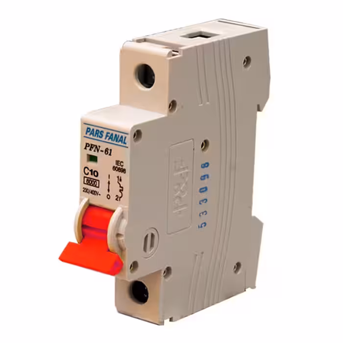 فیوز مینیاتوری تک فاز 10 آمپر پارس فانال مدل C10  بسته 12 عددی