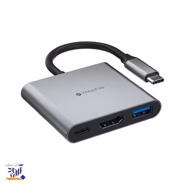 هاب 3 در 1 موفی مدل Mophie USB-C 3 in 1 Hub