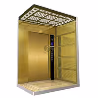 کابین آسانسور استیل طلایی کد 10301