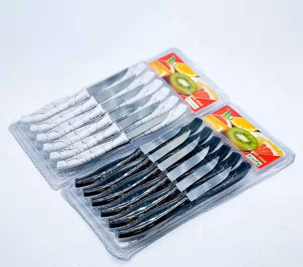 کارد میوه خوری 12 تایی طرح ماربل