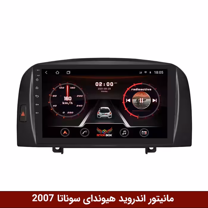 مانیتور اندروید هیوندای سوناتا برند راک‌باکس مدل 9001RT   [دوربین رایگان]