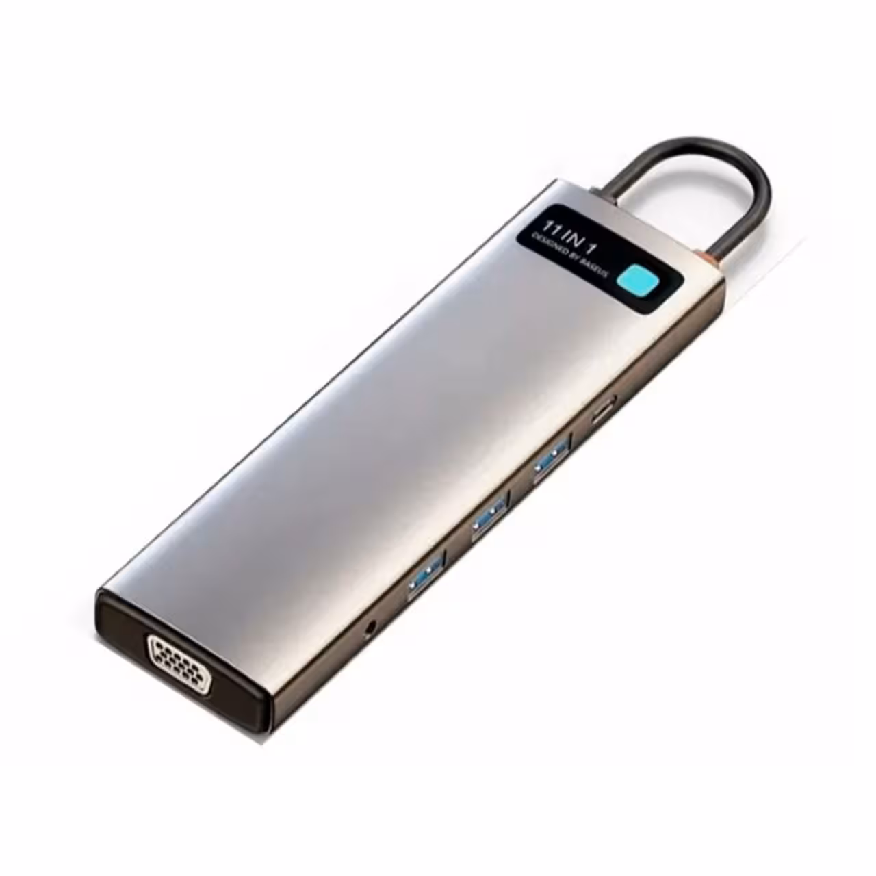 هاب تایپ سی 11 پورت بیسوس مدل Baseus Metal Gleam 11 in 1 Multifunctional Type-C HUB 100W CAHUB-CT0G