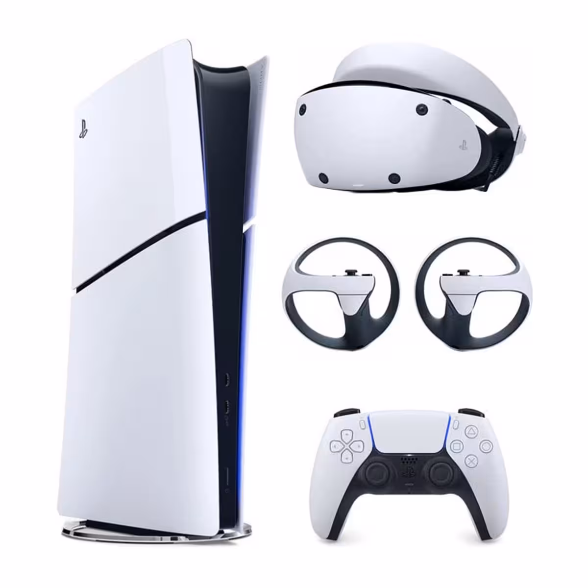 پلی استیشن 5 اسلیم دیجیتال اروپا سفید 1 ترابایت   هدست PS VR2