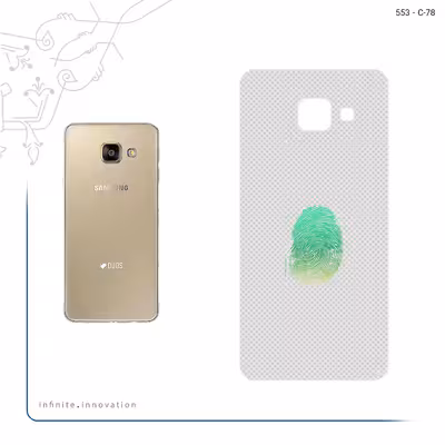 برچسب پوششی ماهوت مدل Minimal Fingerprint مناسب برای گوشی موبایل سامسونگ Galaxy A3 2016