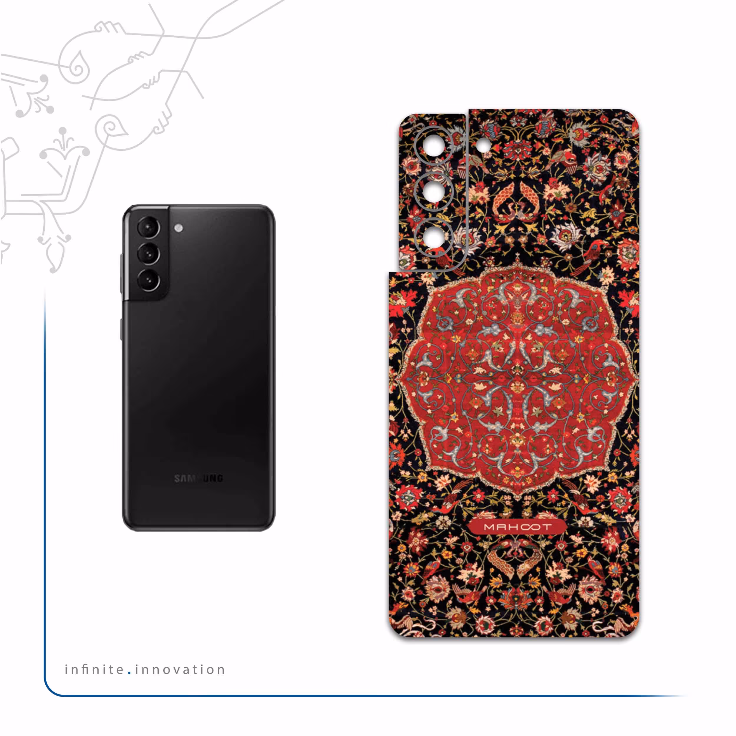 برچسب پوششی ماهوت مدل Iran-Carpet6 مناسب برای گوشی موبایل سامسونگ Galaxy S21 5G