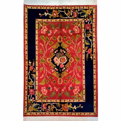 فرش دستبافت سه متری طرح گل رز کد AA398