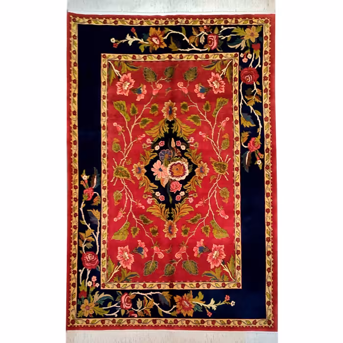 فرش دستبافت سه متری طرح گل رز کد AA398