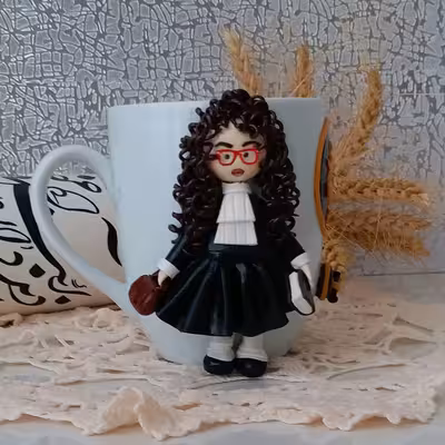 ماگ مدل دختر عروسکی A305