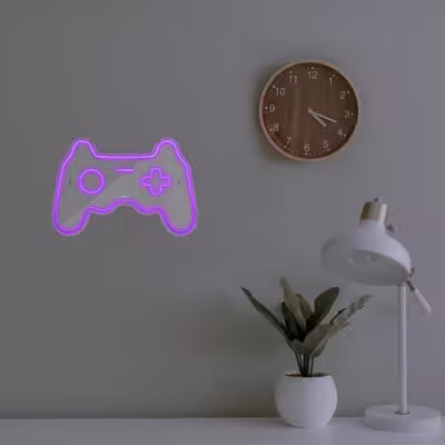 چراغ دیواری نئون دیزاین طرح Game-Controller