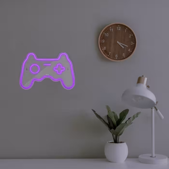 چراغ دیواری نئون دیزاین طرح Game-Controller