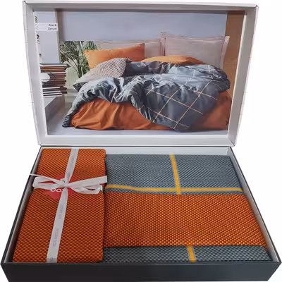 سرویس روتختی کاتن باکس مدل Modern طرح Stark دو نفره 4 تکه