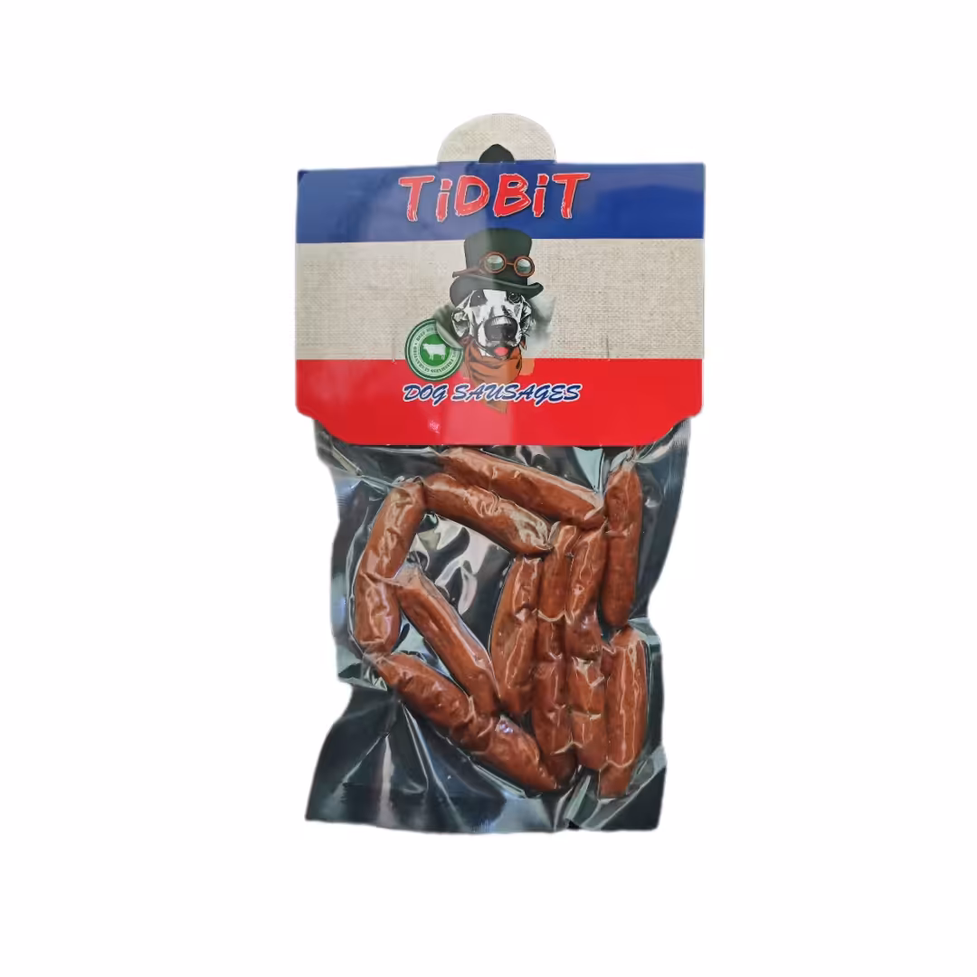 تشویقی سگ تیدبیت مدل Sausages_100 وزن 100 گرم