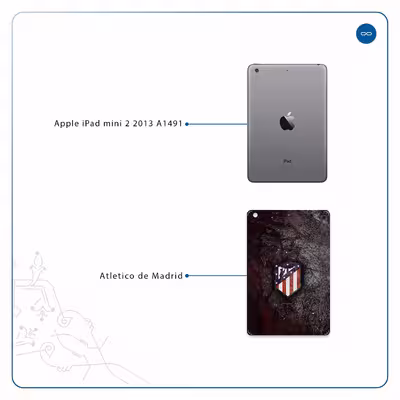 برچسب پوششی ماهوت مدل Atletico de Madrid مناسب برای تبلت اپل iPad mini 2 2013 A1491