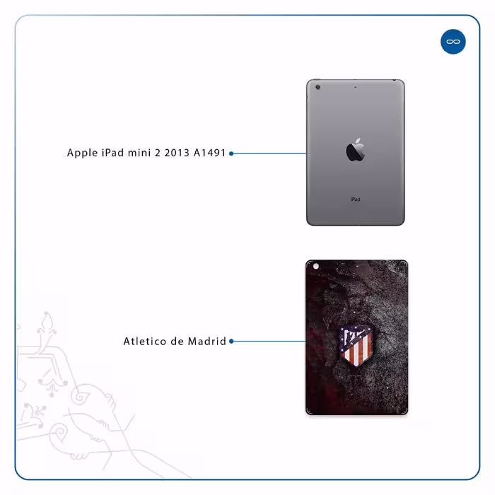 برچسب پوششی ماهوت مدل Atletico de Madrid مناسب برای تبلت اپل iPad mini 2 2013 A1491