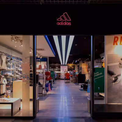 چراغ دیواری نئون دیزاین طرح Adidas-Text-BL_RD