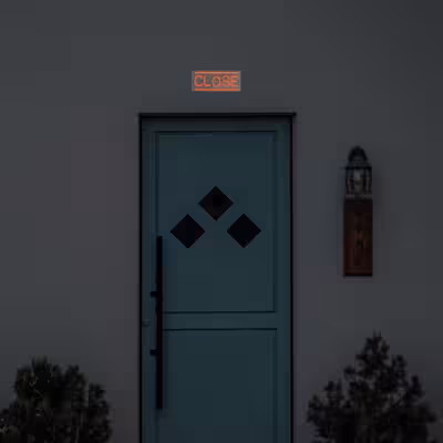 چراغ دیواری نئون دیزاین طرح Close_ORG