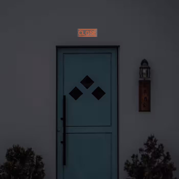 چراغ دیواری نئون دیزاین طرح Close_ORG