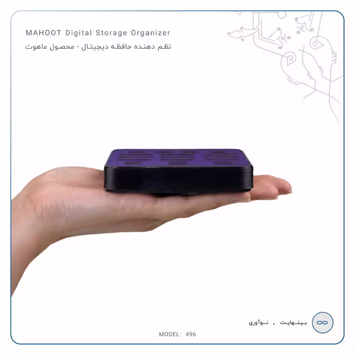 نظم دهنده فضای ذخیره سازی ماهوت مدل Matte-BlueBerry-496 مناسب برای فلش و مموری کارت