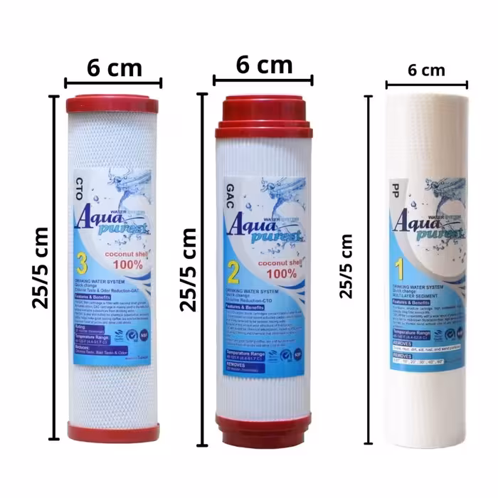 فیلتر دستگاه تصفیه آب آکوا پیورست مدل RO - FILTER 9099 مجموعه 9 عددی