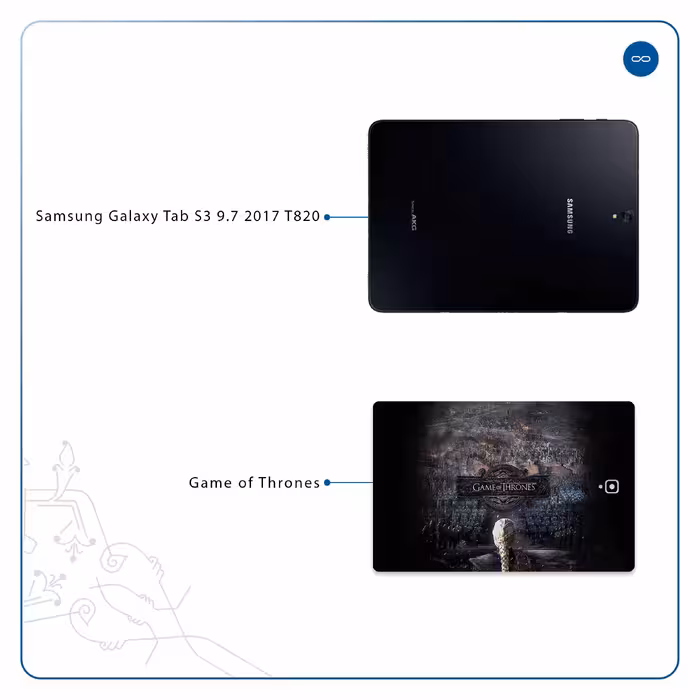 برچسب پوششی ماهوت مدل Game of Thrones مناسب برای تبلت سامسونگ Galaxy Tab S3 9.7 2017 T820