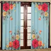  پرده مدل هازان طرح گل سایز 280x140 سانتی متر