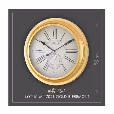 ساعت دیواری لوتوس مدل M-17021-FREMONT-GOLD