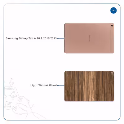 برچسب پوششی ماهوت مدل Light Walnut Wood مناسب برای تبلت سامسونگ Galaxy Tab A 10.1 2019 T515