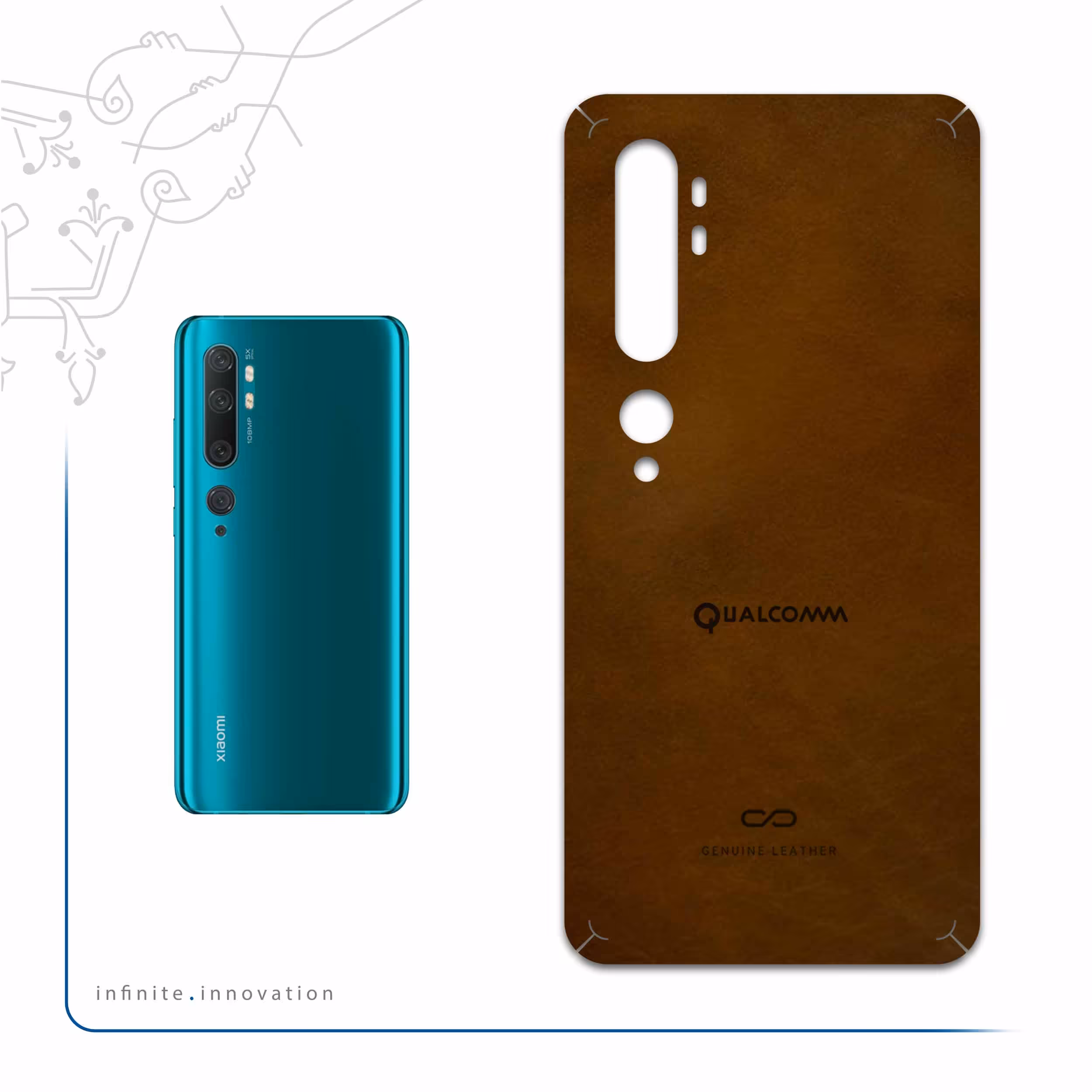 برچسب پوششی ماهوت مدل BFL-QLQM مناسب برای گوشی موبایل شیائومی Mi Note 10