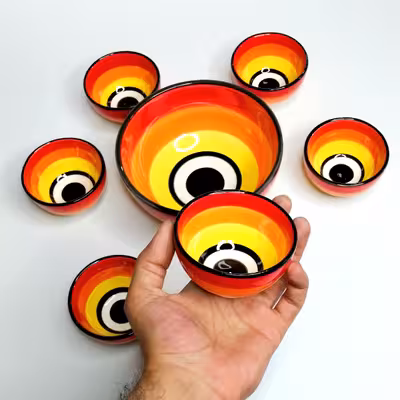 مجموعه ظروف هفت سین 7 پارچه مدل Ch7