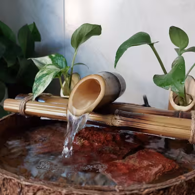 آب نما مدل آرامشبخش طرح چوب