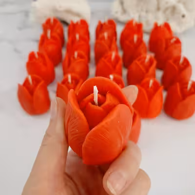 قالب شمع مدل گل غنچه رز