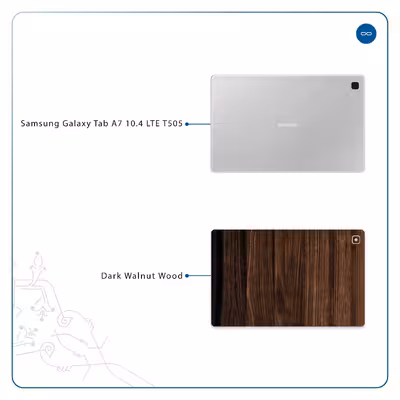 برچسب پوششی ماهوت مدل Dark Walnut Wood مناسب برای تبلت سامسونگ Galaxy Tab A7 10.4 LTE 2020 T505