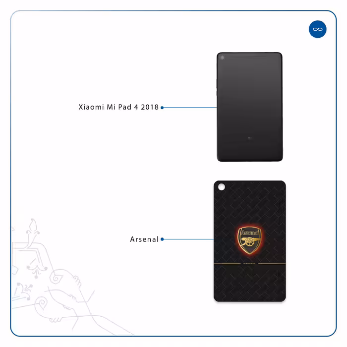 برچسب پوششی ماهوت مدل Arsenal مناسب برای تبلت شیائومی Mi Pad 4 2018