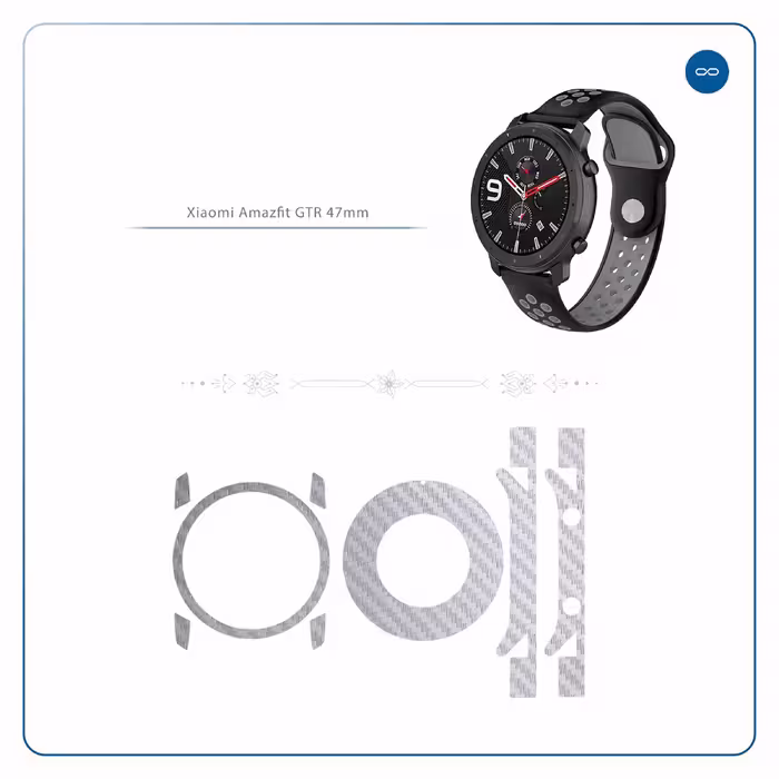 برچسب ماهوت طرح Steel Fiber مناسب برای ساعت هوشمند شیایومی Amazfit GTR 47mm