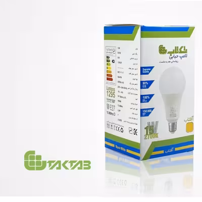 لامپ فوق کم مصرف اس ام دی 15 وات تک تاب مدل حبابی کد ka015 پایه E27 مجموعه 10 عددی