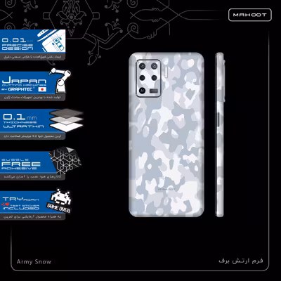 برچسب پوششی ماهوت مدل Army-Snow-FullSkin مناسب برای گوشی موبایل اپو A94 4G
