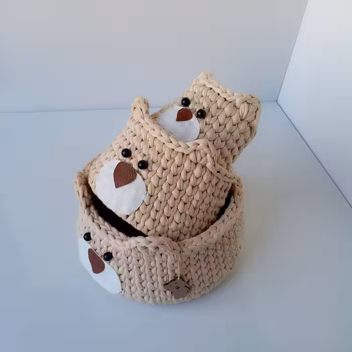 ارگانایزرکودک طرح خرسی مدل تریکو کد BEAR-02 مجوعه 3 عددی