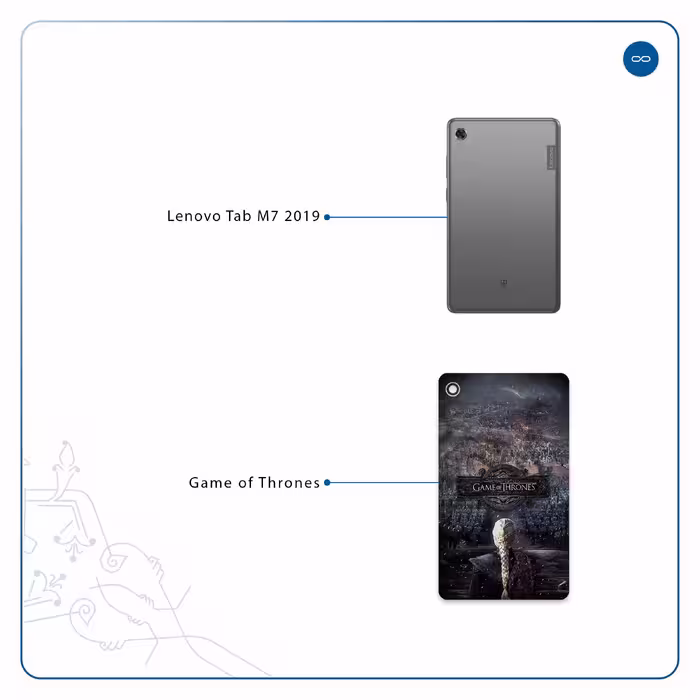 برچسب پوششی ماهوت مدل Game of Thrones مناسب برای تبلت لنوو Tab M7 2019
